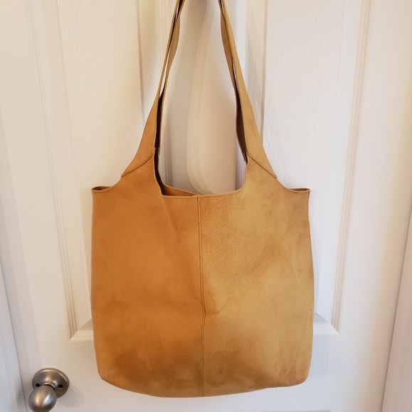 Old Navy Handbags - Suede and Faux Leather Tote Bag